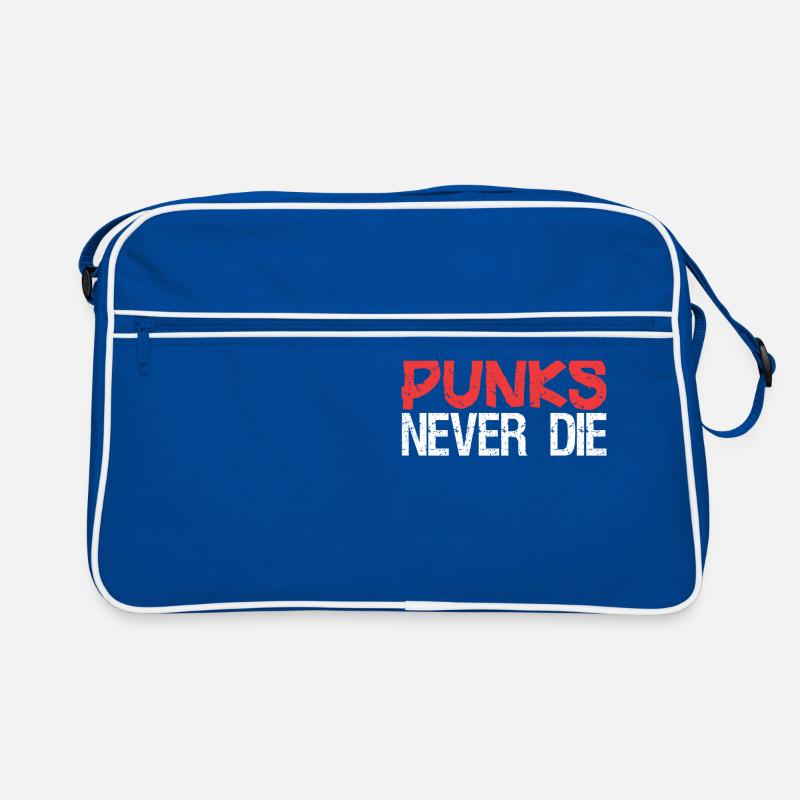 Old Punks Never Die Punkrock Spruch Geschenk Retro Tasche