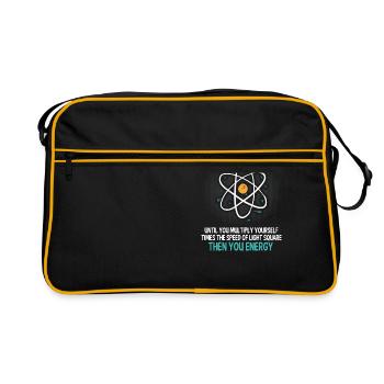 Drôle de science qui est importante pour vous jusqu’à ce que - Sac Retro - noir/or - Devant