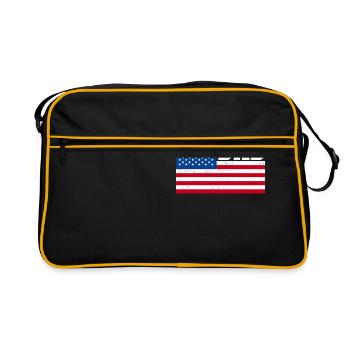 Befördert Zum Papa, Um 2022 Neue Eltern Zum - Retro Tasche - Schwarz/Gold - Vorne