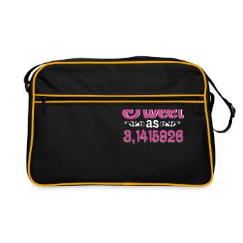 Sweet As Cake 3rd 1415926 Funny Math Science Geek - Retro Bag - black/gold - Front