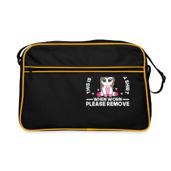 Funny Sexy Pyjama Pajama Outfit For Friend - Retro Bag - black/gold - Front