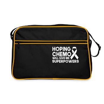 Secretly Hopes Chemo Will Give Me Superpowers - Retro Bag - black/gold - Front