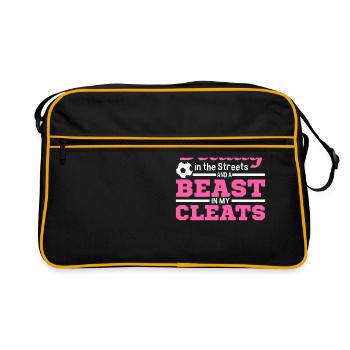Je suis une beauté dans la rue et une - Sac Retro - noir/or - Devant