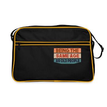 Es Ist Seltsam, Im Gleichen Alter Wie Alte - Retro Tasche - Schwarz/Gold - Vorne