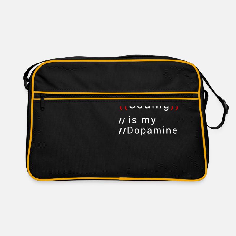 Funny Coding Is My Dopamine Coder Retro Bag