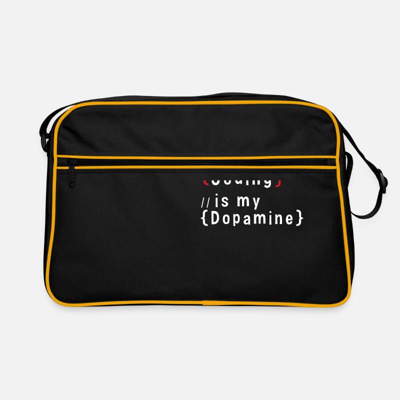 Funny Coding Is My Dopamine Coder Retro Bag