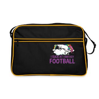 I suck at the fantasy football loser - Retro Bag - black/gold - Front