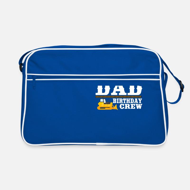Papa Birthday Crew Construction Theme Retro Bag