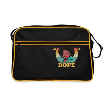 Unapologetic Black Afro-American - Retro Bag - black/gold - Front