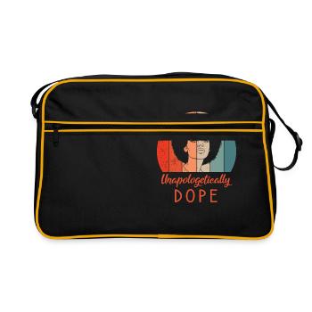 Unapologetic Black Afro-American - Retro Bag - black/gold - Front