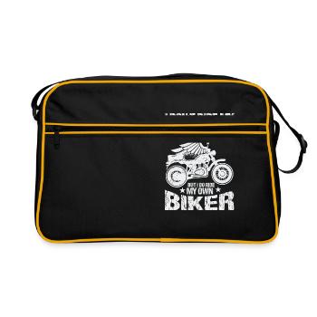 Ich Fahre Nicht Mit Meinem Eigenen Fahrrad, Aber - Retro Tasche - Schwarz/Gold - Vorne