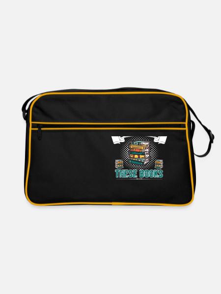 Ja, Ich Brauche Wirklich All Diese Bücher - Retro Tasche - Schwarz/Gold