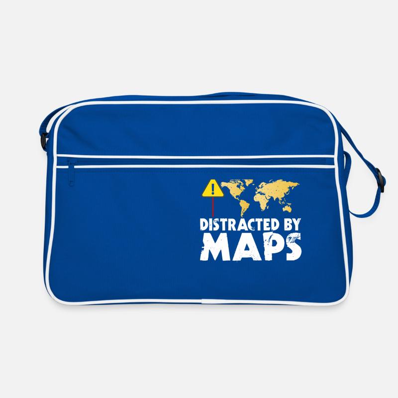 Easily distracted by maps geography mapping Retro Bag