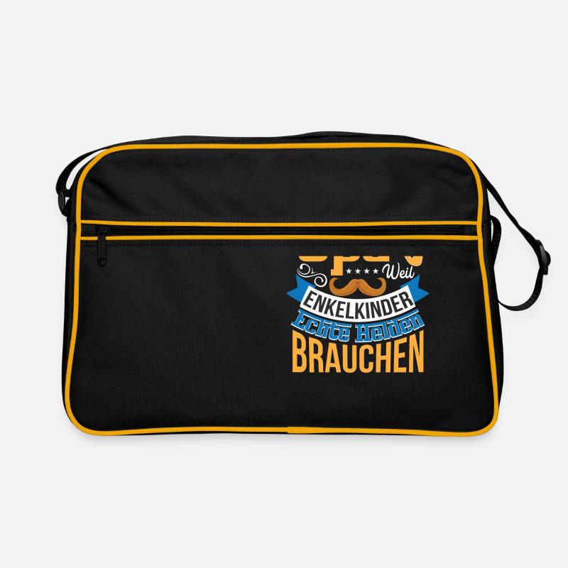 Opa Weil Enkelkinder Echte Helden Brauchen Retro Tasche