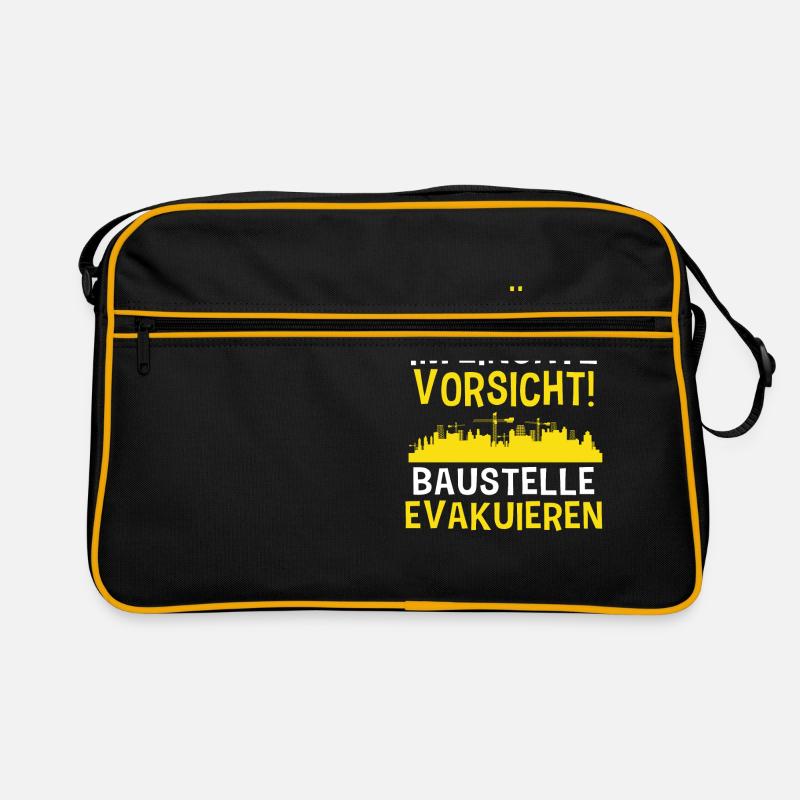 Kranführer Im Einsatz Kranfahrer Baustelle Retro Tasche