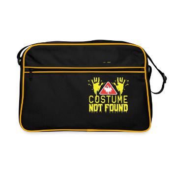 Fehler 404 Kostüm Nicht Gefunden Halloween Coding - Retro Tasche - Schwarz/Gold - Vorne