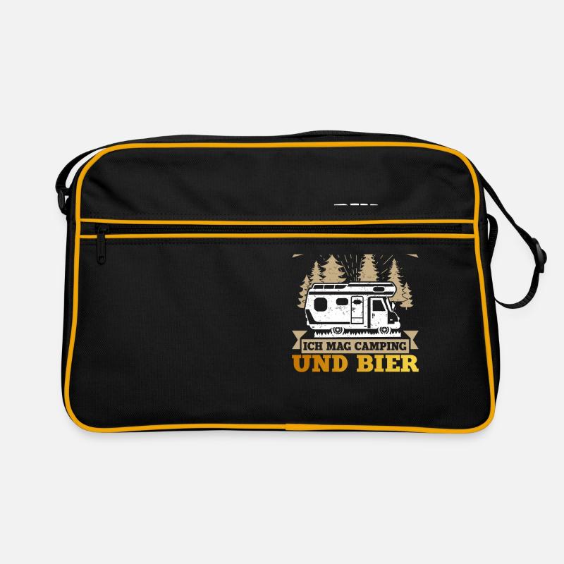 Ich Bin Ein Einfacher Mann Camping Und Bier Retro Tasche