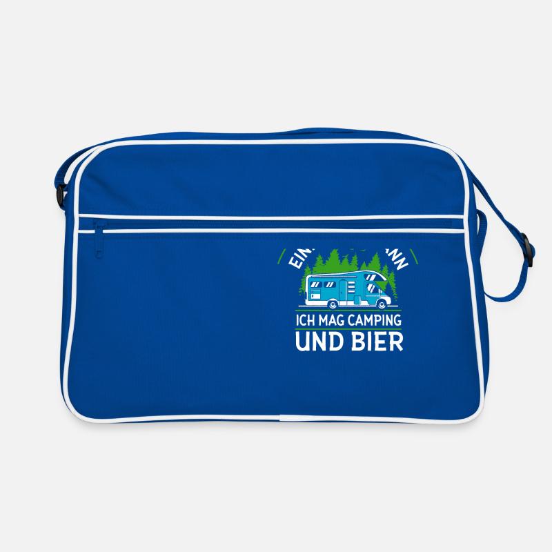 Ich Bin Ein Einfacher Mann Camping Und Bier Retro Tasche