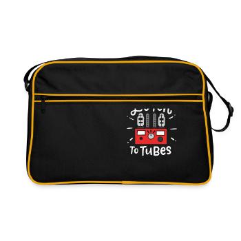Analog Vacuum Tube Retro 80s 90s Theme Party - Retro Bag - black/gold - Front
