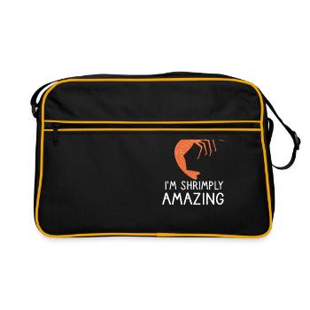 Crevettes Éleveur de crevettes Crevettes Homard Dicton - Sac Retro - noir/or - Devant