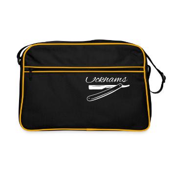 Ockham's Razor Philosophy Gift - Retro Bag - black/gold - Front