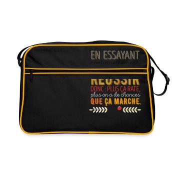 La Devise Shadok n°1 - Sac Retro - noir/or - Devant