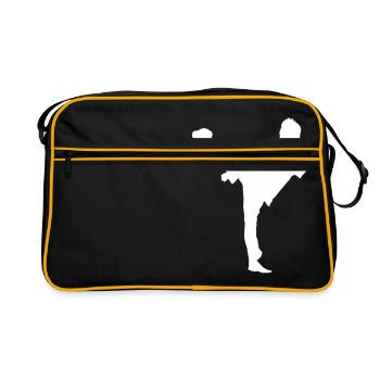 Bruce Lee White Shadow Side Kick - Sac Retro - noir/or - Devant