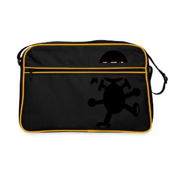 karate martial arts thai boxing ninja kickboxing6 - Retro Bag - black/gold - Front