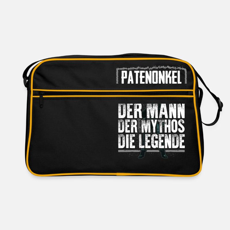 PATENONKEL - Mythos - Retro Tasche - Schwarz/Gold