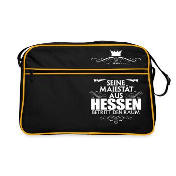 HESSEN - Majestät - Retro Tasche - Schwarz/Gold - Vorne