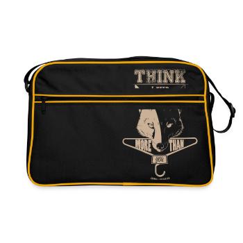 I need my fur more than you - Retro Bag - black/gold - Front