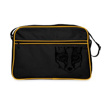Fox nature design - Sac Retro - noir/or - Devant