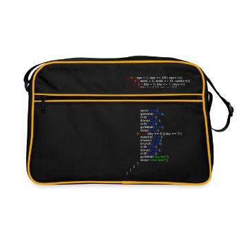 My Life - Java Code - Retro Bag - black/gold - Front