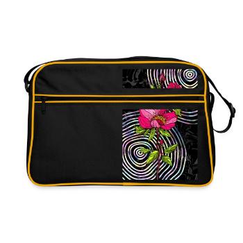 Roses rouges - Sac Retro - noir/or - Devant