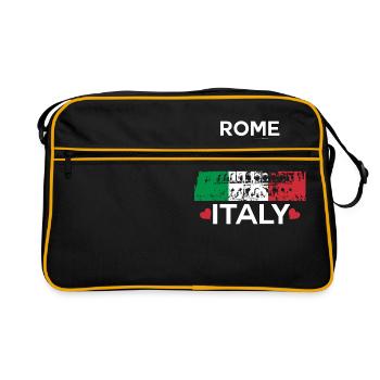 Rome, Italie - Sac Retro - noir/or - Devant