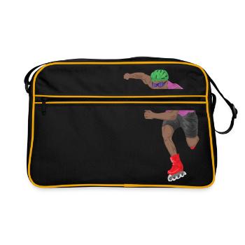 Skate Skating Roller Skating Inline Skates Sport - Retro Bag - black/gold - Front