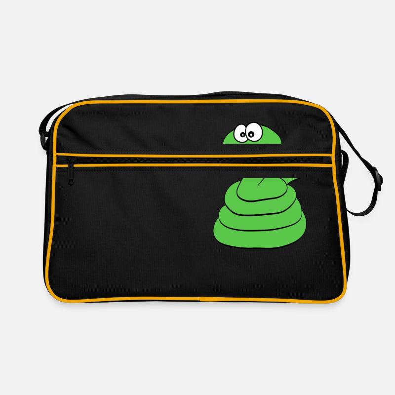 Schlange - Retro Tasche - Schwarz/Gold