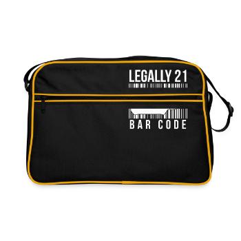 Legally 21 bar code - Retro Bag - black/gold - Front