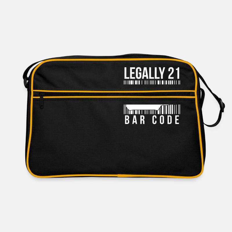 Legally 21 bar code Retro Bag