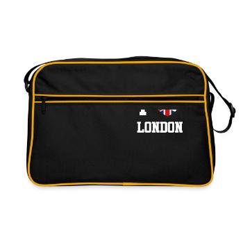 J'adore Londres - Sac Retro - noir/or - Devant