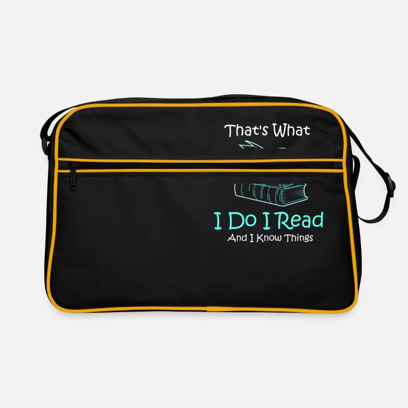 READING: I Read And I Know Things Retro Bag