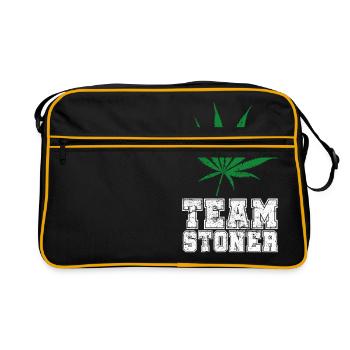 Team Stoner vintage blanc - Sac Retro - noir/or - Devant