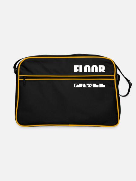 Floorball - Retro Bag - black/gold - Front