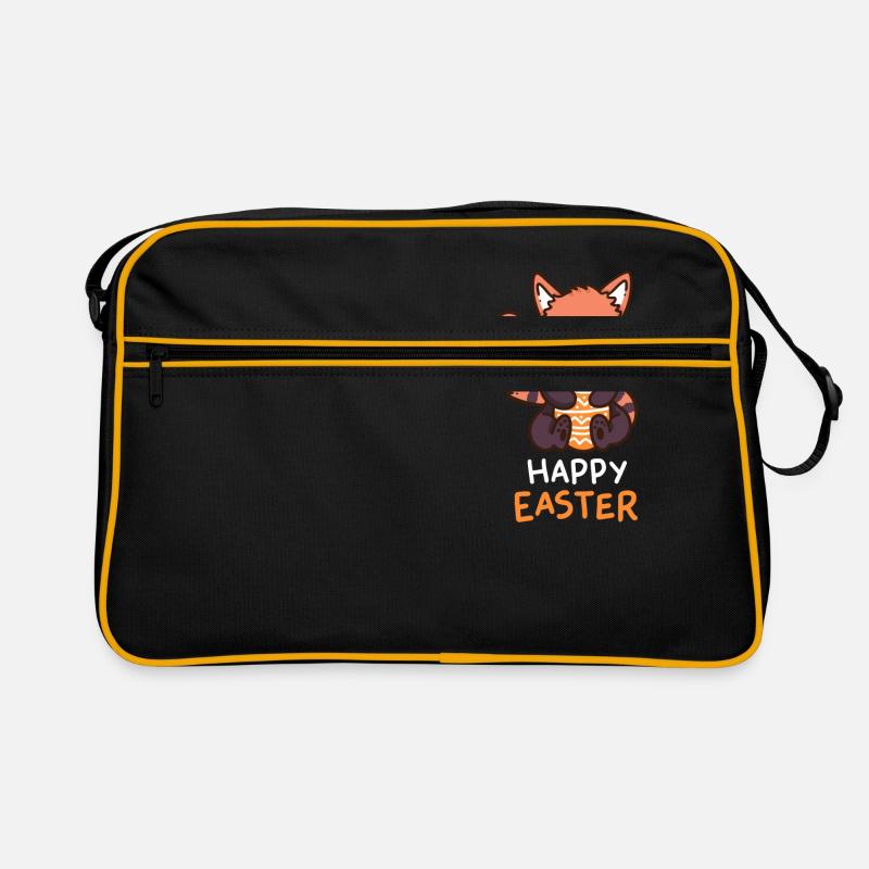 Red Panda - Easter - Happy Easter - Easter egg - Retro Bag - black/gold