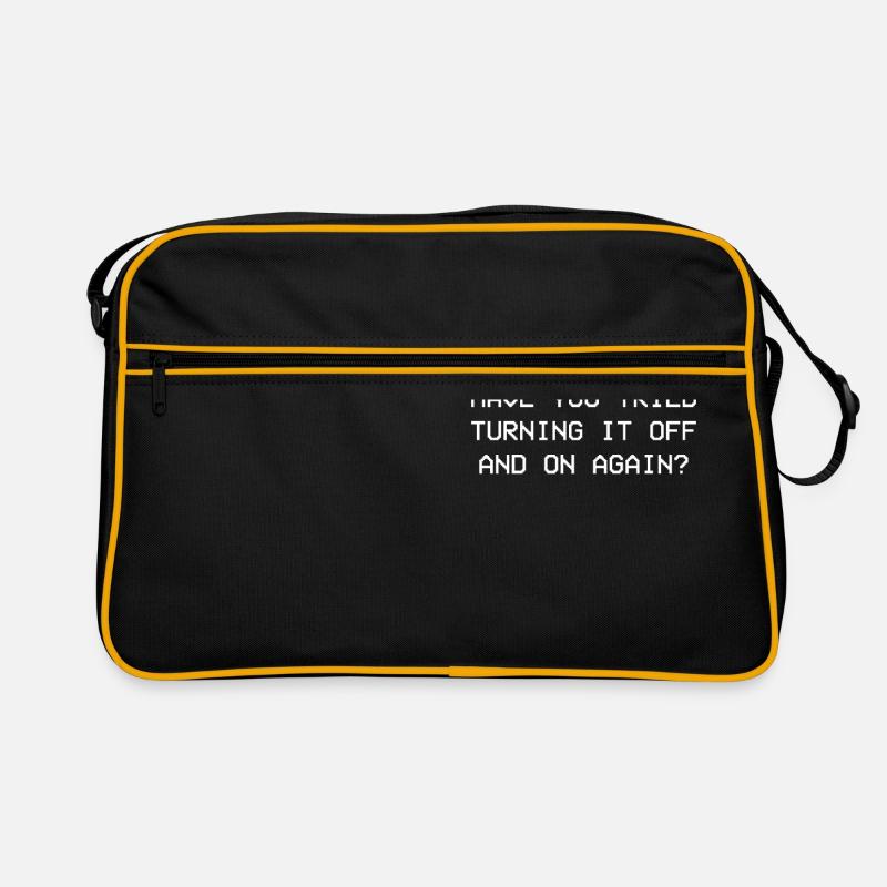 Turn it off and on again - Retro Bag - black/gold