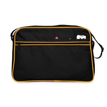 Funny Dentist Dental Tooth Dentistry Meme Drawing - Retro Bag - black/gold - Front