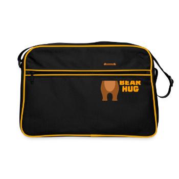 Bär - Retro Tasche - Schwarz/Gold - Vorne