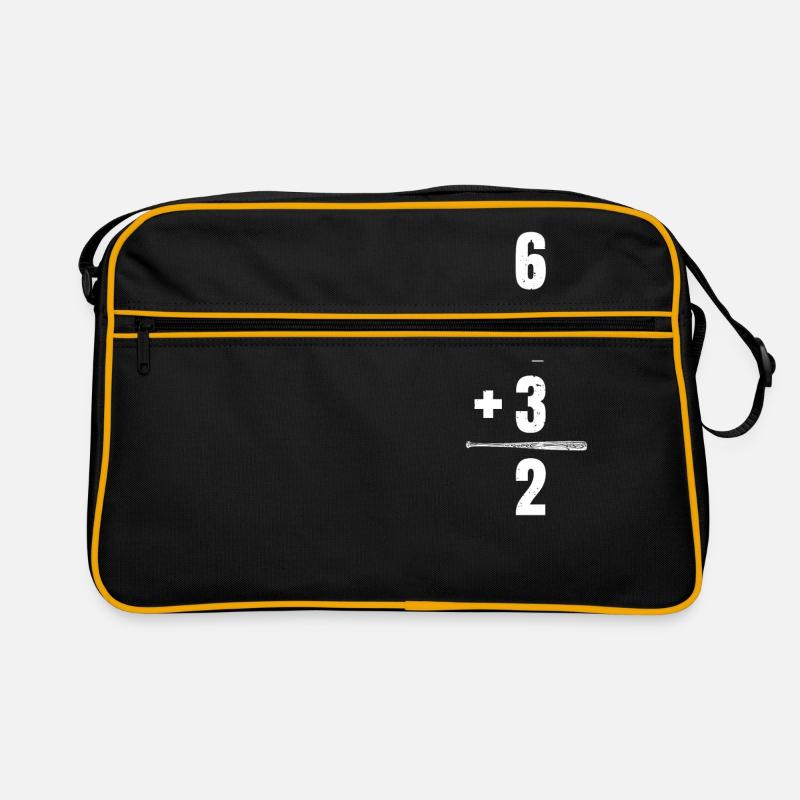 Mathématiques de baseball - Sac Retro - noir/or