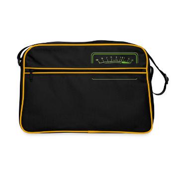 VU meter Hifi Aanalog Audio Sound Technician T shirt - Retro Bag - black/gold - Front