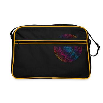 Sacred Geometry TetraFlower - Retro Bag - black/gold - Front